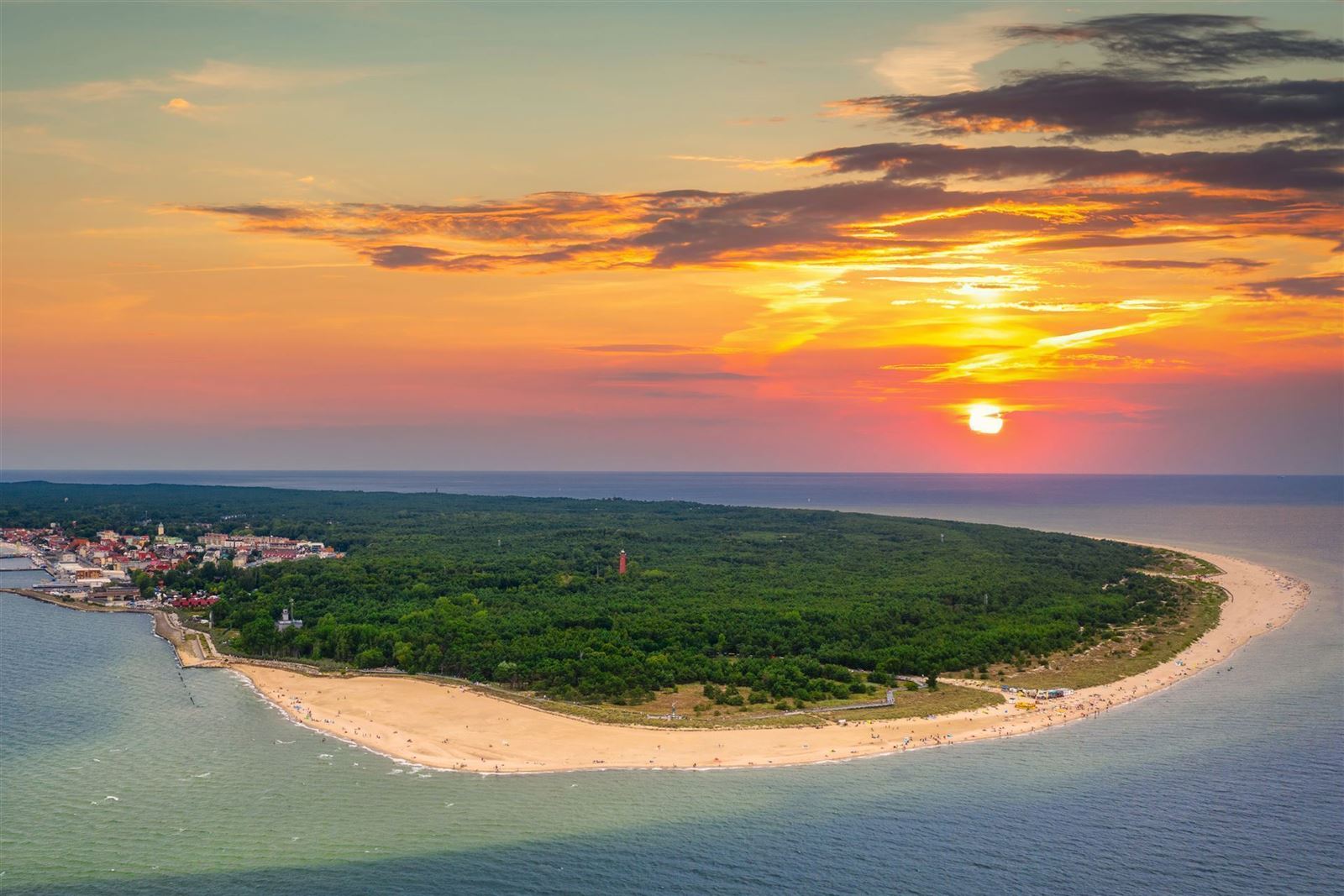 Insel Hela im Sonnenuntergang